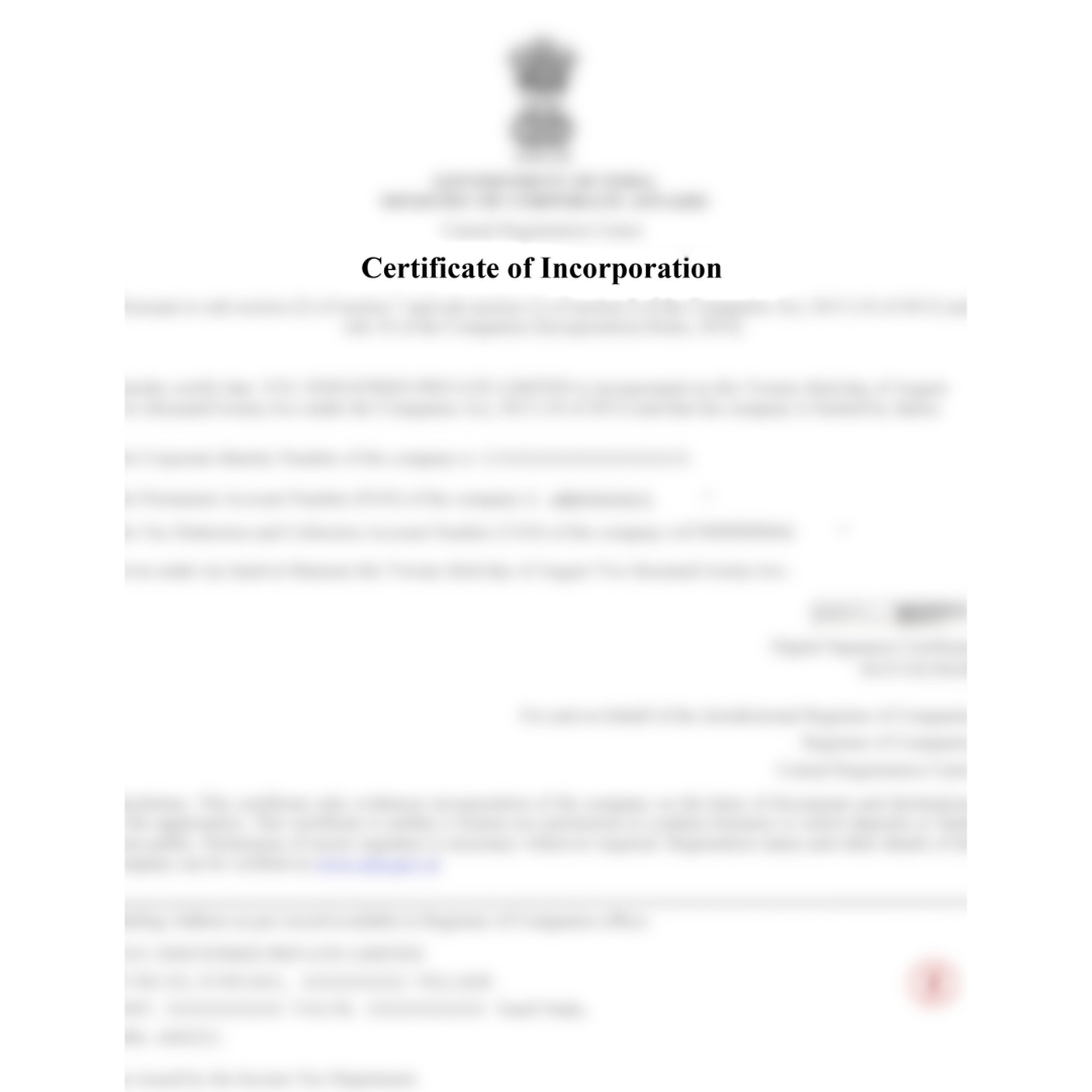 Business Certificate