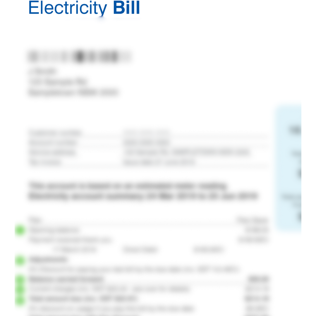 Address Proof (Bank Statement, Electricity Bill, Telephone Bill)